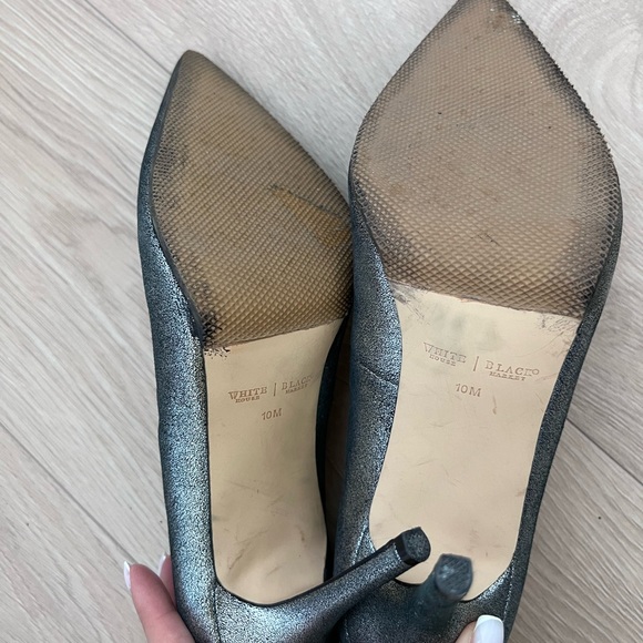 WHBM dark metallic nubuck leather stilettos - Picture 12 of 16